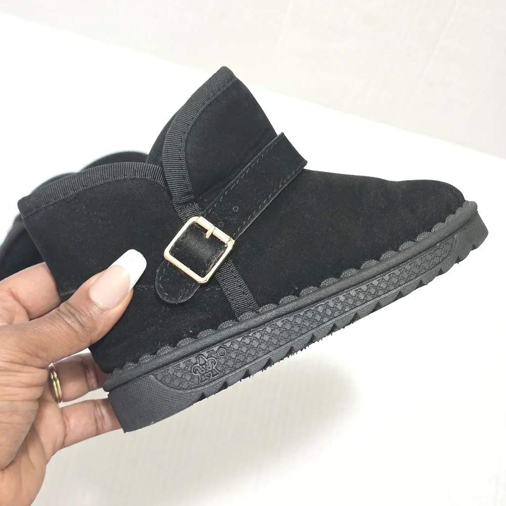 Fashon Fuzzy Snow Boots Toddler Girls Size EU29 Black Warm Winter Cozy